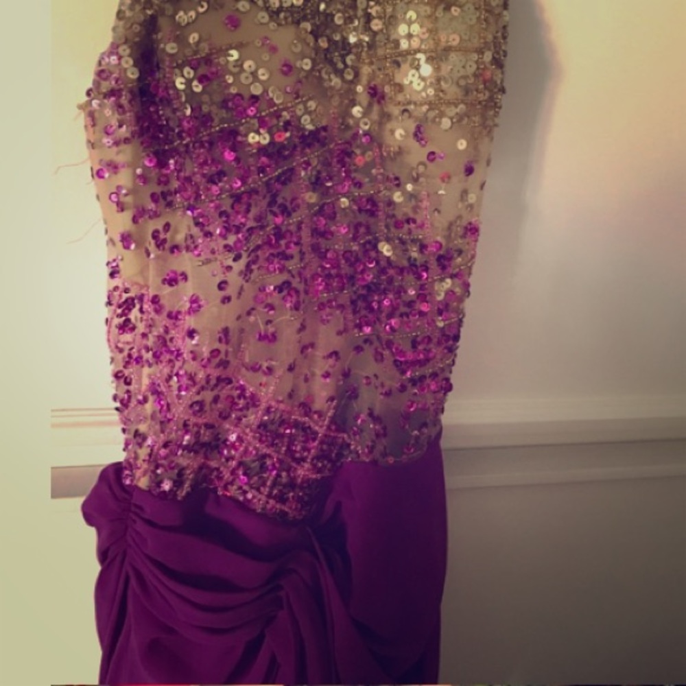 Faviana Couture Prom Dress in Fuchsia